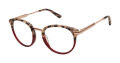 L.A.M.B. LA087 Ivory Tortoise / Burgundy (IVO) Eyeglasses - Color Image