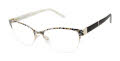 L.A.M.B. LA091 Gold / Black White (GLD) Eyeglasses - Color Image