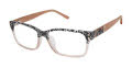 L.A.M.B. LAUF089 Black White / Blush (BLC) Eyeglasses - Color Image