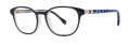 Lilly Pulitzer Perri Navy Lucky Bamboo Eyeglasses - Color Image