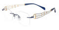 Line Art XL 2186 Navy Eyeglasses - Color Image