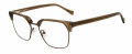 Lucky Brand VLBD133 Olive Crystal Gunmetal (0OLI) Eyeglasses - Color Image