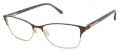 Lulu Guinness L954 Brown/Rose Gold (BRN) Eyeglasses - Color Image