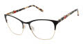 Lulu Guinness L955 Black / Gold (BLK) Eyeglasses - Color Image