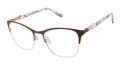 Lulu Guinness L955 Brown / Rose Gold (BRN) Eyeglasses - Color Image