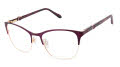Lulu Guinness L955 Burgundy / Rose Gold (BUR) Eyeglasses - Color Image