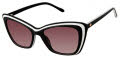 Lulu Guinness L192 Black / White (BLK) Sunglasses - Color Image