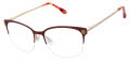 Lulu Guinness L799 Burgundy Gold (BUR) Eyeglasses - Color Image