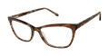 Lulu Guinness L928 Brown / Blue Marble with Bronze Glitter (BRN) Eyeglasses - Color Image