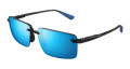 Maui Jim Laulima Shiny Trans Dark Grey with Blue Hawaii Maui Pure Full Mirror (B626-14) Sunglasses - Color Image