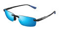 Maui Jim Ilikou Shiny Black w/Blue / Blue Hawaii (B630-02) Sunglasses - Color Image