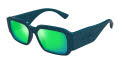 Maui Jim Kupale Shiny Petrol Blue with Maui Green Lens Maui Pure Full Mirror (GM639-03) Sunglasses - Color Image