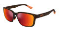 Maui Jim Lehiwa AF Matte Dark Havana with Hawaii Lava Lens Maui Pure Full Mirror (RM648-10) Sunglasses - Color Image