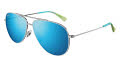 Maui Jim Hauoli XL Shiny Silver w/Blue & Green/Blue Hawaii (B674-17B) Sunglasses - Color Image