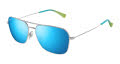 Maui Jim Naauao Shiny Silver w/Blue & Green (B675-17B) Sunglasses - Color Image