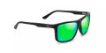 Maui Jim Mamalu Bay - 610 Matte Black / Neutral Grey MAUIGreen® green mirror PolarizedPlus2 (GM610-02A) Sunglasses - Color Image