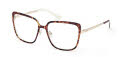 Emilio Pucci EP5268 Havana/Monocolor / Shiny Pale Gold (056) Eyeglasses - Color Image