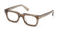 Ermenegildo Zegna EZ5328 Light Brown/Striped (050) Eyeglasses - Color Image