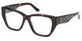 Guess GM50019 Dark Havana (052) Eyeglasses - Color Image