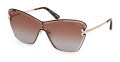 Emilio Pucci EP0218 Shiny Pale Gold / Gradient Brown Lens (32F) Sunglasses - Color Image