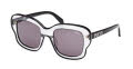 Emilio Pucci EP0220 Black/Crystal / Smoke Lens (20A) Sunglasses - Color Image