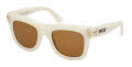 Emilio Pucci EP0222 Shiny White / Brown Lens (21E) Sunglasses - Color Image