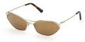 Emilio Pucci EP0224 Shiny Pale Gold / Brown Mirror Lens (32G) Sunglasses - Color Image