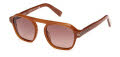 Ermenegildo Zegna EZ0241 Shiny Light Brown (45F) Sunglasses - Color Image