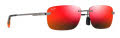 Maui Jim Lanakila Shiny Light Ruthenium with Hawaii Lava Lens Maui Pure Full Mirror (RM624-17) Sunglasses - Color Image