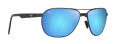 Maui Jim Castles-728 Matte Dark Ruthenium w/Black/Blue Hawaii (B728-17) Sunglasses - Color Image