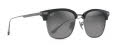 Maui Jim Kalaunu AF Shiny Black w/Dark Silver / Neutral Grey (GS629-02) Sunglasses - Color Image