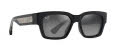 Maui Jim Kenui Shiny Black w/Trans Light Grey / Neutral Grey (GS642-14) Sunglasses - Color Image