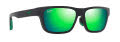 Maui Jim Keola Matte Black / MAUIGreen (GM628-02) Sunglasses - Color Image