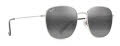 Maui Jim Olali AF Shiny Silver w/Black (657-17A) Sunglasses - Color Image