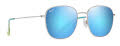 Maui Jim Olali AF Shiny Silver w/Blue & Green (B657-17B) Sunglasses - Color Image