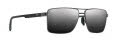Maui Jim Piha Shiny Gunmetal w/Black (DSB621-02) Sunglasses - Color Image