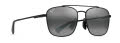 Maui Jim Piwai AF Matte Black w/Grey (645-02) Sunglasses - Color Image