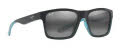 Maui Jim The Flats Black w/Teal Stripes (897-02) Sunglasses - Color Image