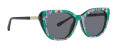 Vera Bradley Leyton Sun Clip Foxglove Fields Green Sunglasses - Color Image