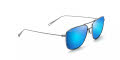 Maui Jim Mikioi - 887 Dove / Grey Neutral Grey Blue Hawaii blue mirror PolarizedPlus2 Lens (B887-03) Sunglasses - Color Image