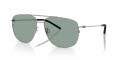 Moncler ME4004 Shiny Gunmetal / Petrol Green (100582) Sunglasses - Color Image