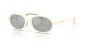 Moncler ME8006 Matte Butter / Clear Mirror Silver (50028V) Sunglasses - Color Image