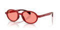 Moncler ME8006 Matte Milky Red / Pink (5005F5) Sunglasses - Color Image