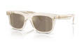 Moncler ME6004 Transparent Butter / Light Brown Mirror Gold (30035A) Sunglasses - Color Image