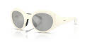 Moncler ME8005 Matte Butter / Clear Mirror Silver (50028V) Sunglasses - Color Image
