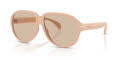 Moncler ME8001 Shiny Pink / Light Brown (500493) Sunglasses - Color Image