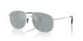Moncler ME4013 Matte Silver/Mirror Blue (10046G) Sunglasses - Color Image