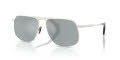 Moncler ME4014 Matte Silver/Mirror Blue (10046G) Sunglasses - Color Image