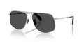 Moncler ME4014 Shiny Silver/Solid Grey (102387) Sunglasses - Color Image