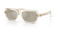 Moncler ME6008 Transparent Shiny Butter/Mirror Brown Gold (30035A) Sunglasses - Color Image